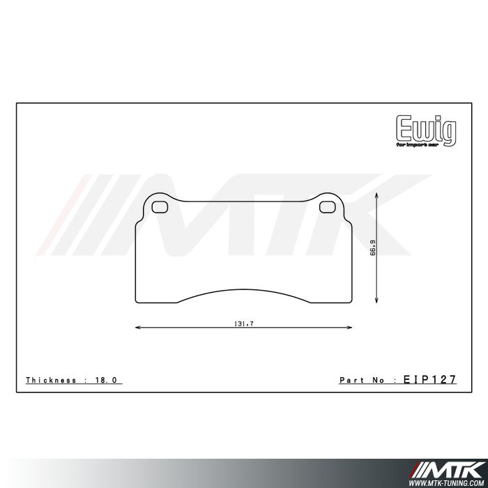 Plaquettes Endless MX72 EIP127 pour BMW M2 F87 Competition